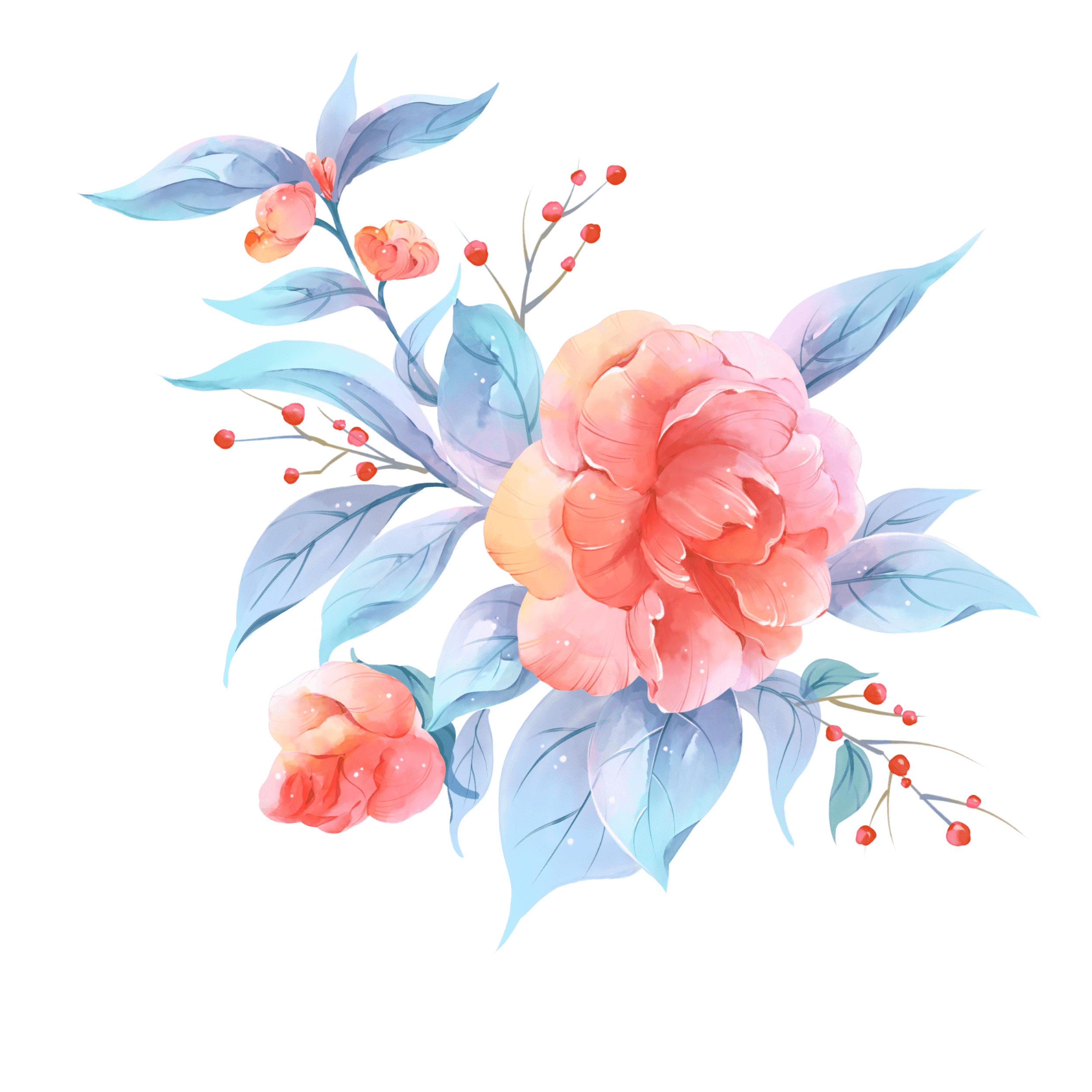 墙绘素材丨花卉绿植插画1